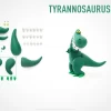 HeyClay - Tyrannosaurus T-Rex | 3 Potjes - Afbeelding 2
