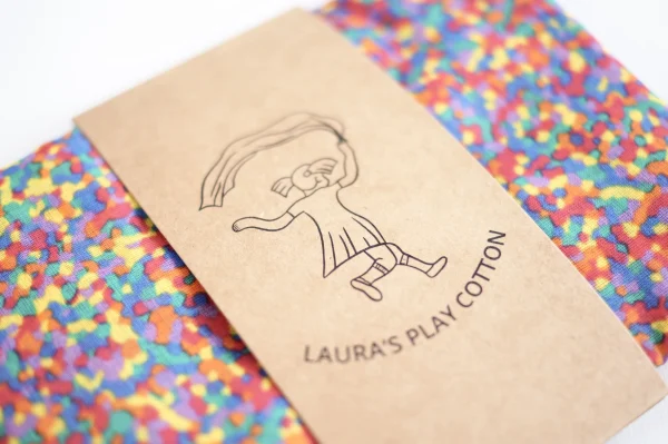 Laura's Play Cotton - Speeldoek | Confetti Rainbow Classic | 90 cm x 90 cm - Afbeelding 3