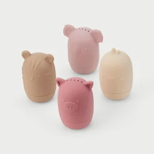 Tickit - Silisoft Badspeelgoed Dieren | Aarde Kleuren | 4 Stuks