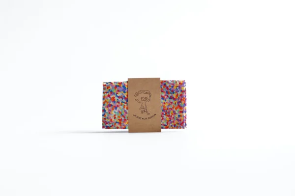 Laura's Play Cotton - Speeldoek | Rainbow Super Confetti | 50 cm x 50 cm