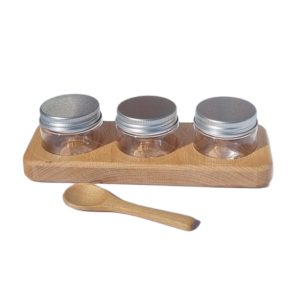 KIDDI - Houten Potionhouder met 3 Potjes