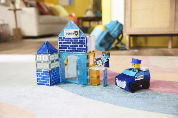 PRE-ORDER MAGNA-TILES - Police Station Politiebureau  | 35 Stuks - Afbeelding 6