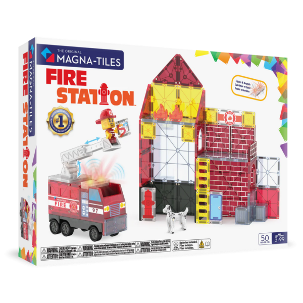 PRE-ORDER MAGNA-TILES - Fire Station Brandweerkazerne  | 50 Stuks