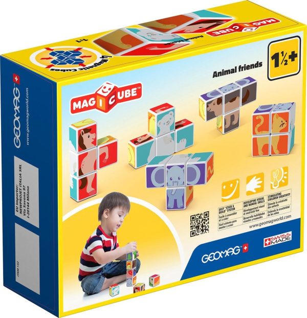 Geomag - Magicube Dierenvrienden + Kaarten | 7 Stuks - Afbeelding 2