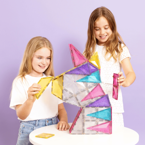 Connetix - Glitter Unicorn Pack | 56 Stuks - Afbeelding 3
