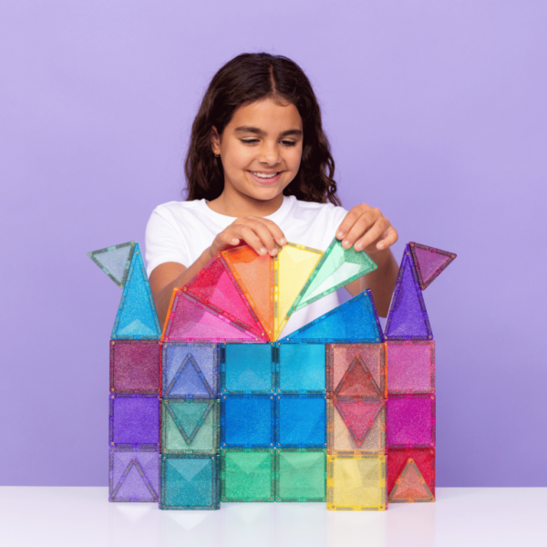 Connetix - Glitter Castle Pack | 48 Stuks - Afbeelding 7