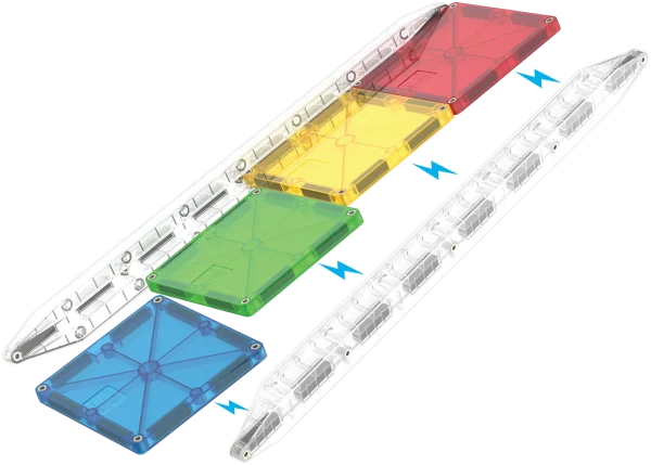 PRE-ORDER MAGNA-TILES - Rail Racers | 33 Stuks - Afbeelding 4
