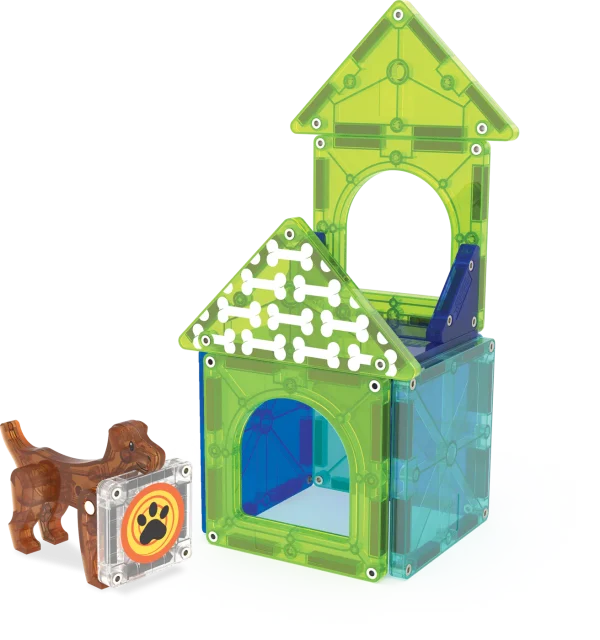 PRE-ORDER MAGNA-TILES - Dog House  | 13 Stuks - Afbeelding 4