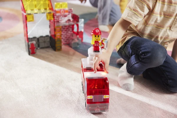 PRE-ORDER MAGNA-TILES - Fire Station Brandweerkazerne  | 50 Stuks - Afbeelding 8
