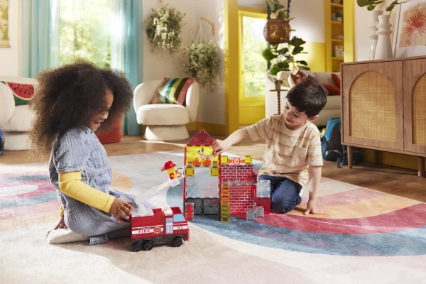PRE-ORDER MAGNA-TILES - Fire Station Brandweerkazerne  | 50 Stuks - Afbeelding 3