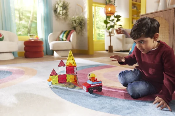 PRE-ORDER MAGNA-TILES - Fire Station Brandweerkazerne  | 27 Stuks - Afbeelding 3