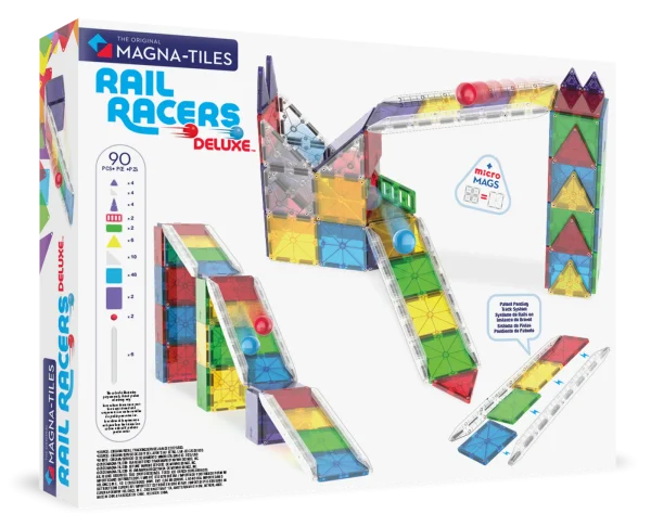 PRE-ORDER MAGNA-TILES - Rail Racers Deluxe | 90 stuks - Afbeelding 4