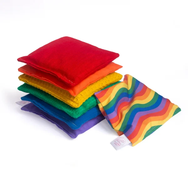 Little Botanic Label - Sensorische Pittenzakjes | Regenboog + Waves | 7 Stuks