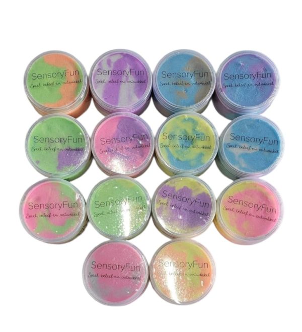 SensoryFun - Magic Sand | Mix kleuren – Speelzand in potje 180g - Afbeelding 2