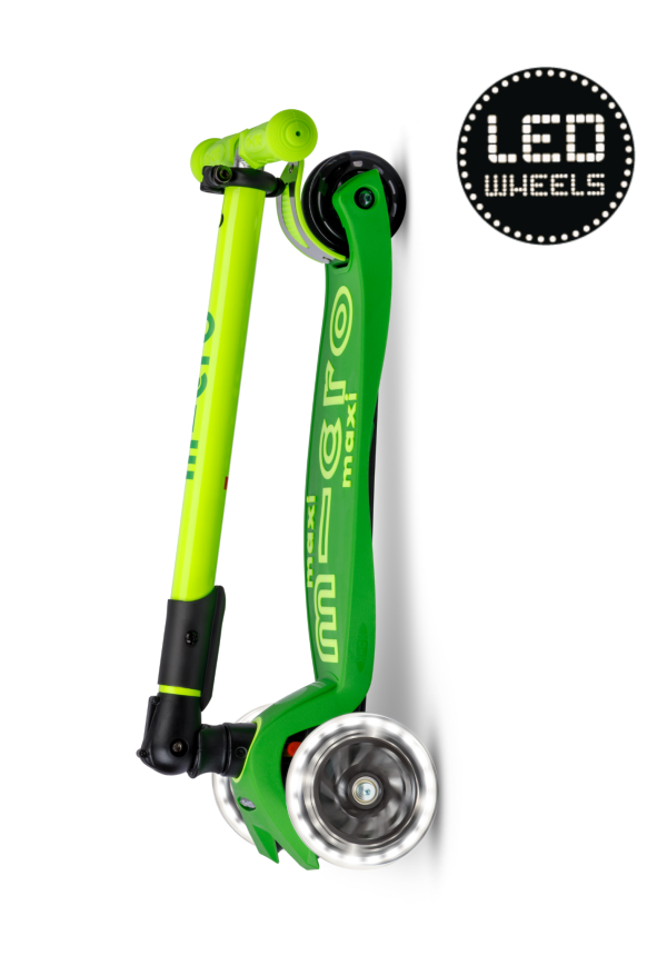 Micro Step - Maxi | Deluxe LED Inklapbaar | NEON | Geel Groen